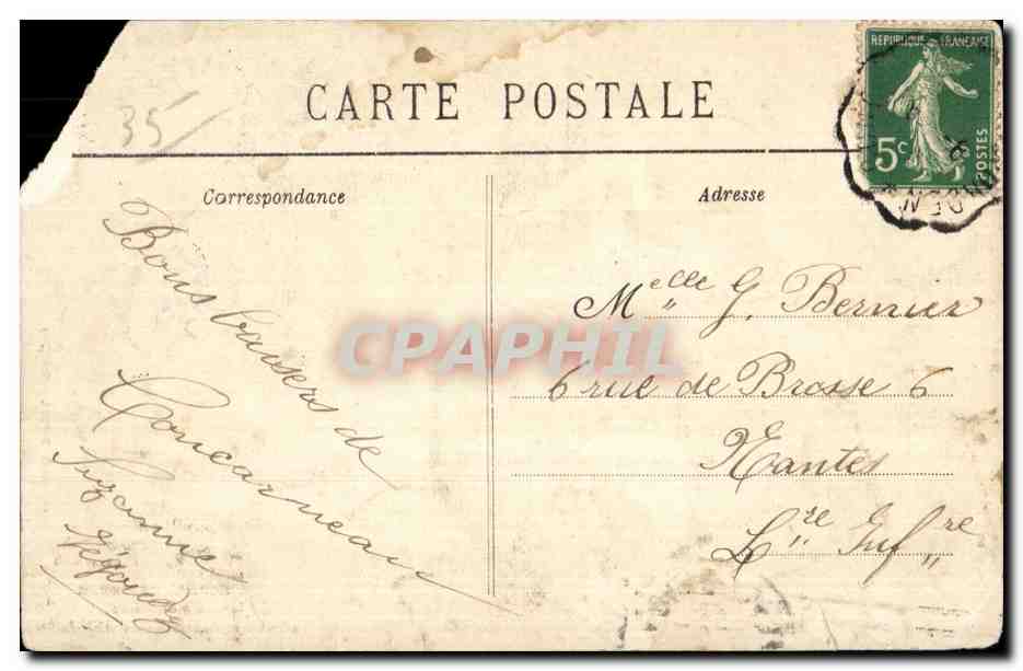 CPA Concarneau Chateau de Keriolet La Salle des Gardes La Cheminee — Rückseite