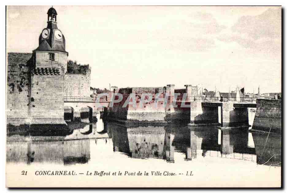 CPA Concarneau Le Befftoi et le Pont de la Ville Close