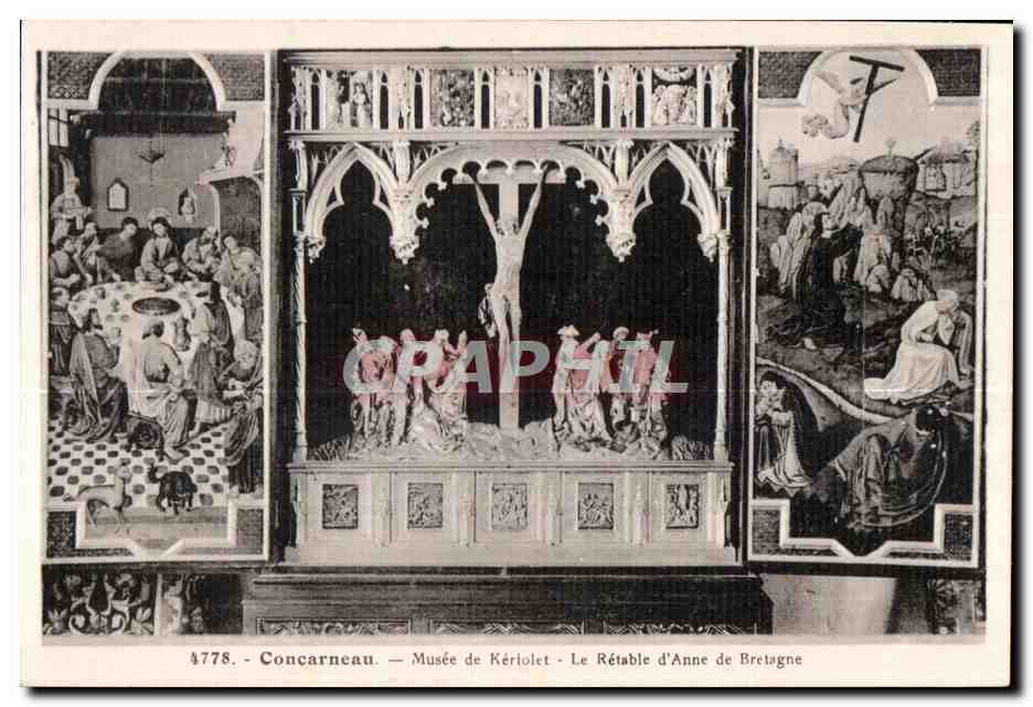 CPA Concarneau musee de Keriolet Le Retable d Anne de Bretagne