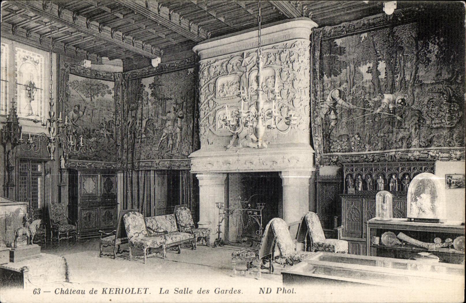 CPA Chateau de keriolet La Salle des Gardes