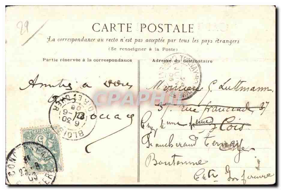 CPA Concarneau Le Chateau de Keriolet (Cote Nord) — Rückseite