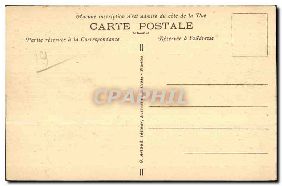 CPA Concarneau La Ville Close Porte de garde — Rückseite
