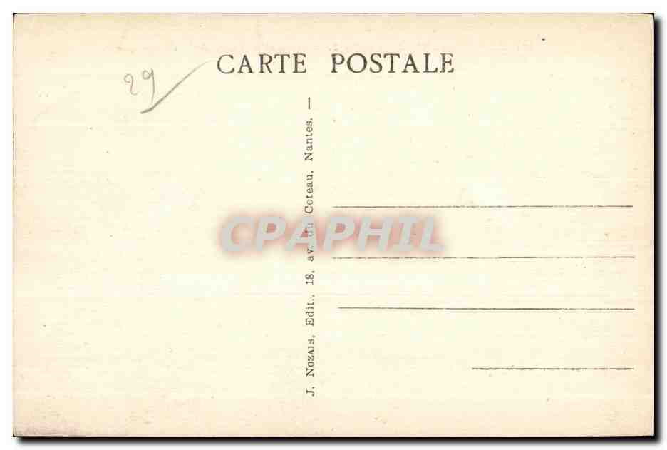 CPA Concarneau (Finistre) Le Bastion et la Porte de la Ville Close — Rückseite