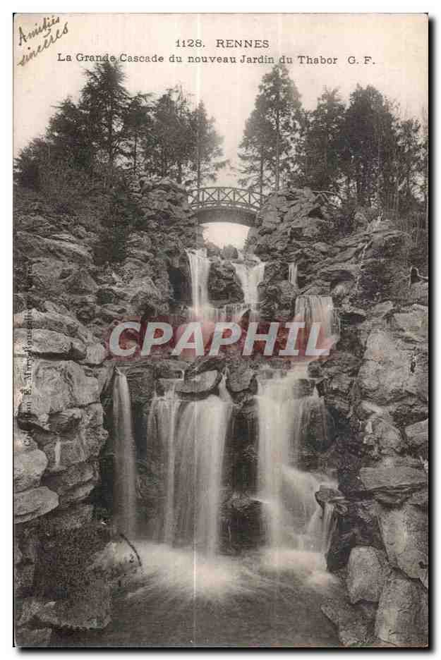 La Grande Cascade du nouveau Jardin du Thabor — Rennes — G.F. n°1128