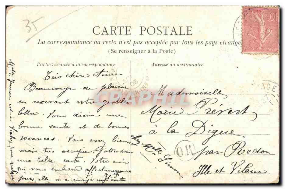Rennes — Un coin du Thabor. La Volière — A.G. — Rückseite