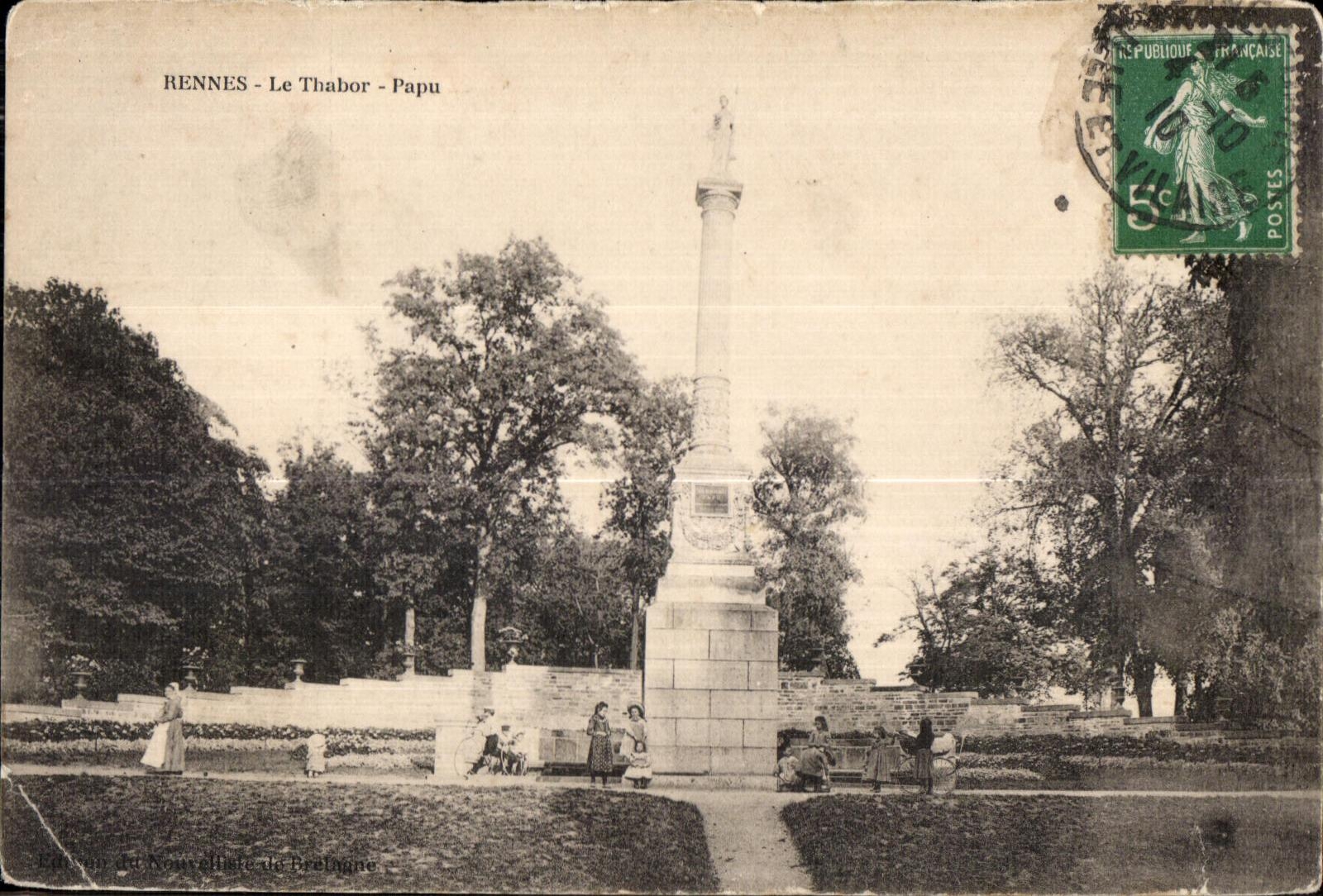 Rennes - Le Thabor - Papu — Monument commémoratif — Édition du Nouvelliste de Bretagne