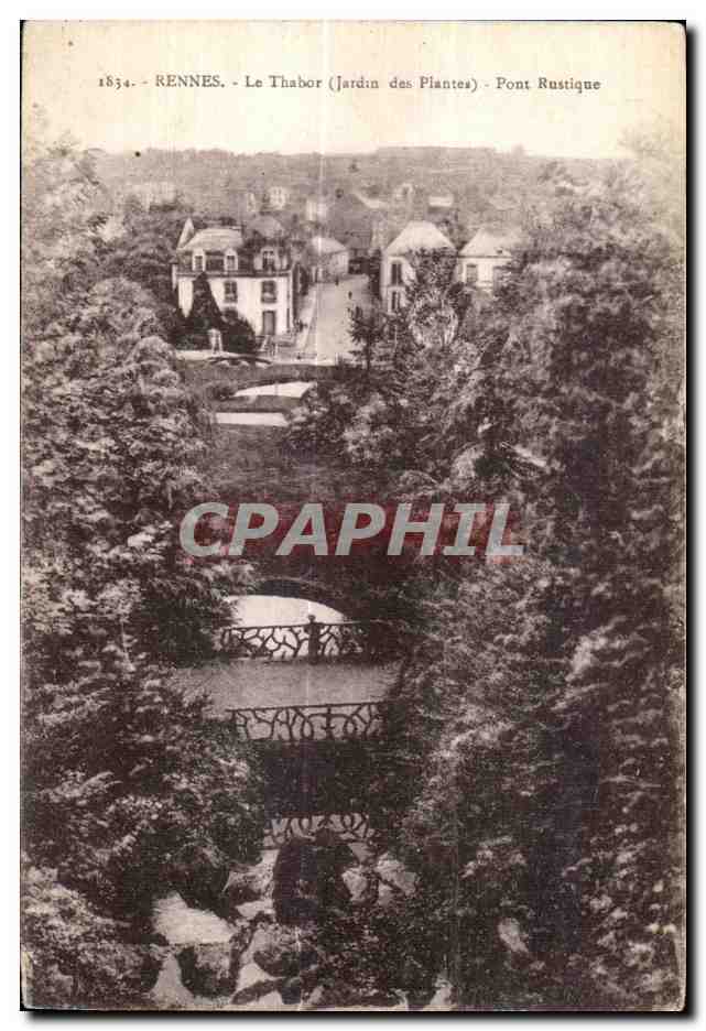 CPA Rennes Le Thabor (Jardin des Plantes) Pont Rustique