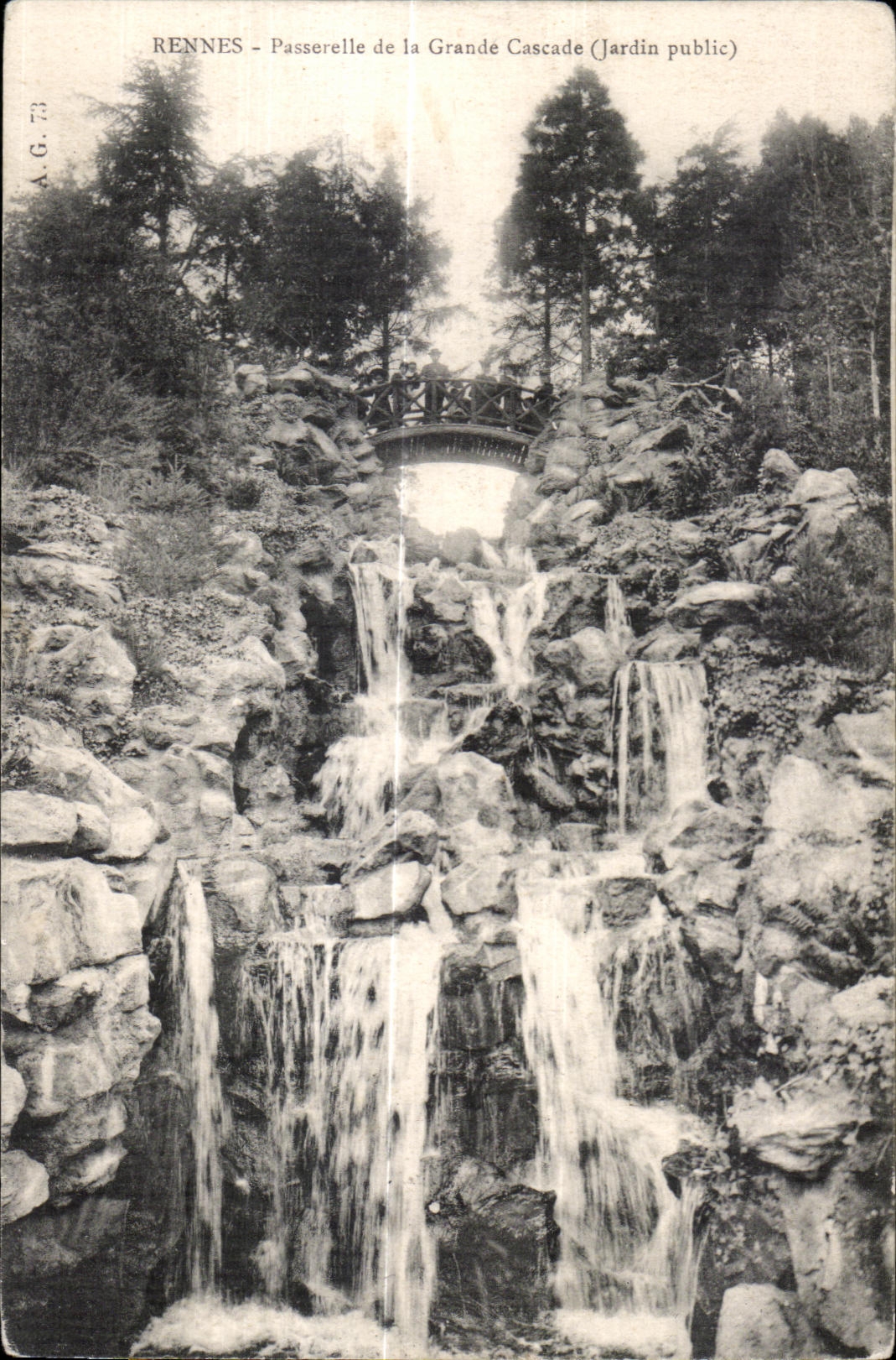 Rennes - Passerelle de la Grande Cascade (Jardin public) — A.G. 73