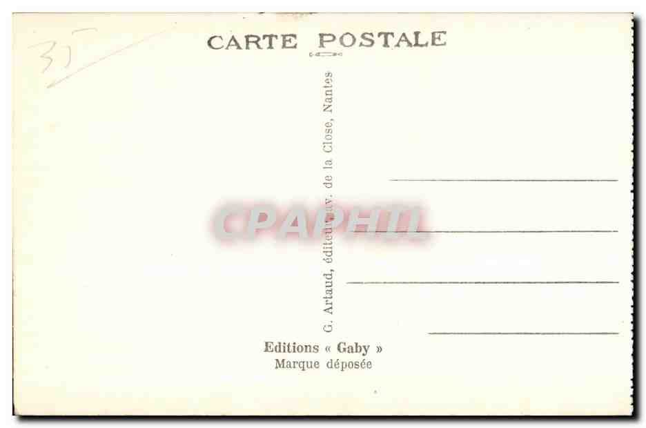 Rennes — Les Jardins du Thabor — Graby — Verso