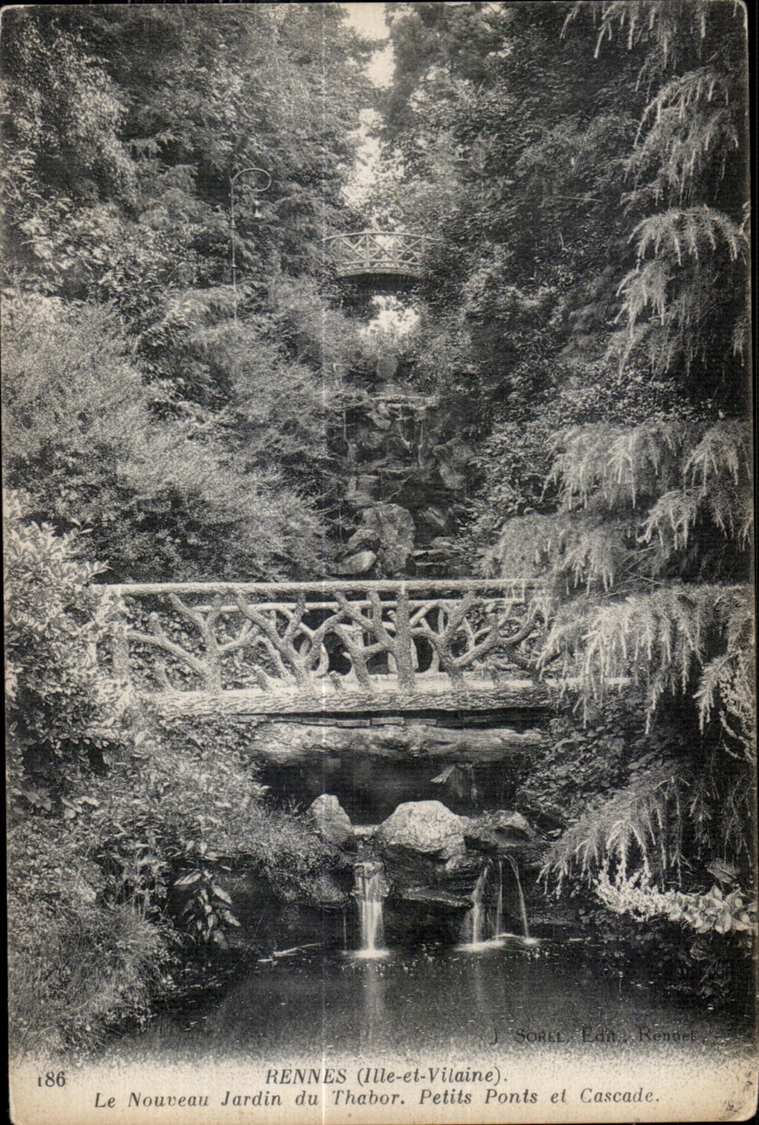 Le Nouveau Jardin du Thabor — Rennes (Ille-et-Vilaine) — J. Sorel, Edn. Rendel, n°186