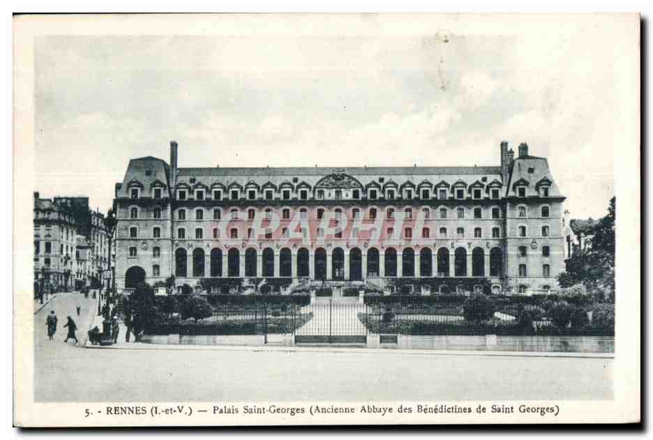 CPA Rennes (I et V) Palais Saint Georges (ancien palais des Benedictines de Saint Georges)