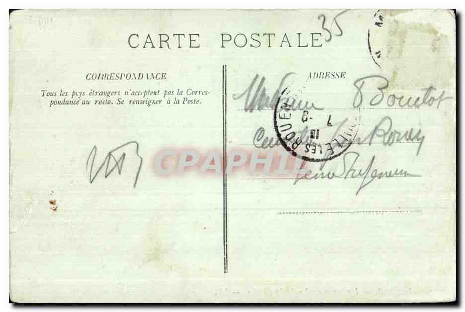 CPA Rennes Les Serres du Jurdin des Plantes — Rückseite