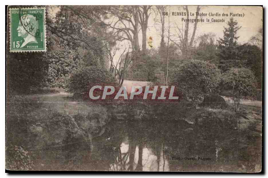 Rennes - Le Thabor (Jardin des Plantes) — Paysage près la Cascade — Photo Ouest, Rennes
