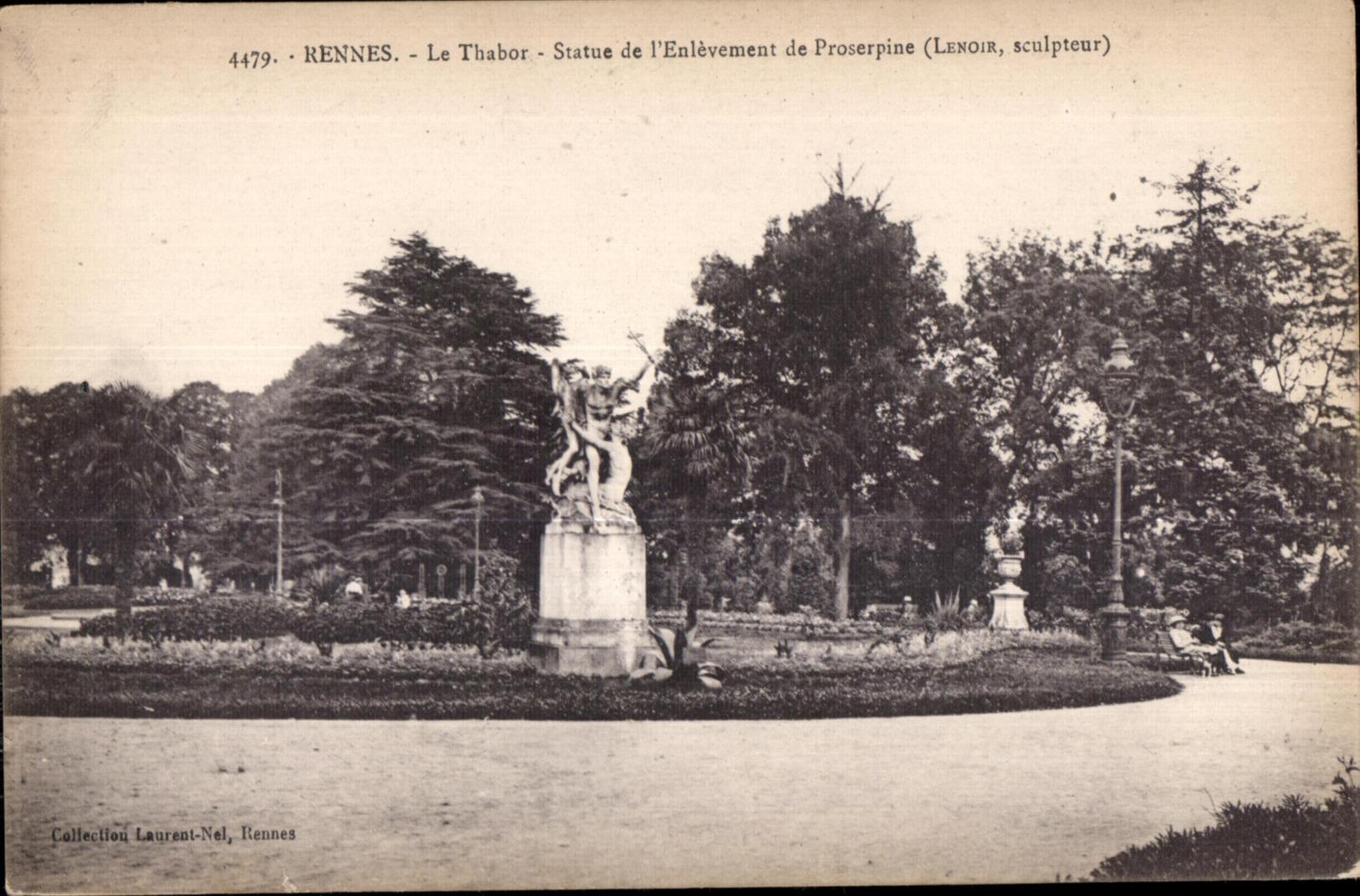 Rennes - Le Thabor - Statue de l'Enlèvement de Proserpine (Lenoir, sculpteur)