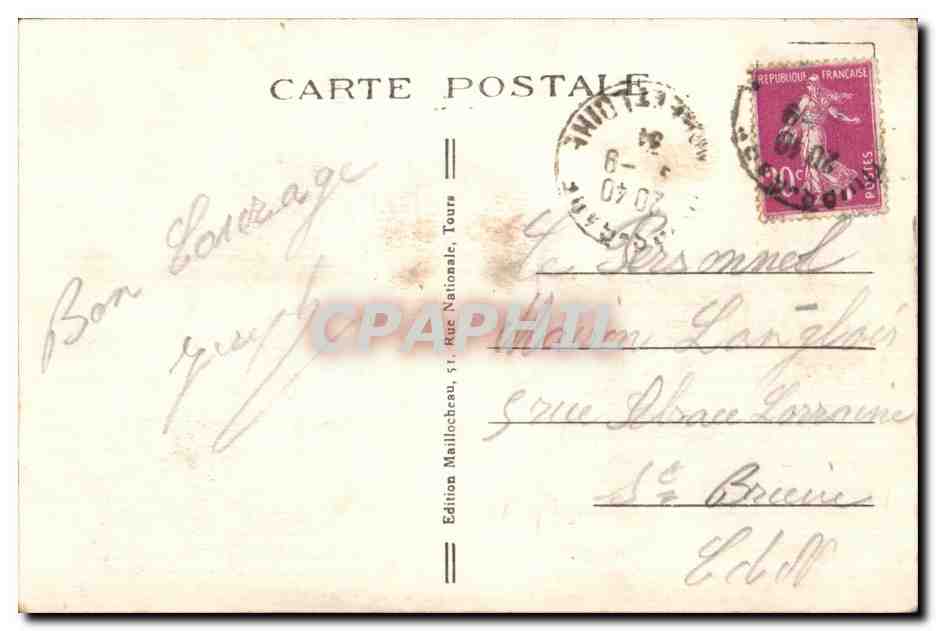 CPA Tours (I et I) Vue generale du Pont Wilson et la Loire — Rückseite