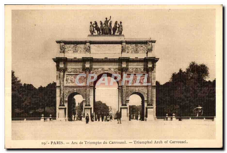 CPA Paris Arc de Triomphe du Carrousel Triumphal Arch of Carrousel