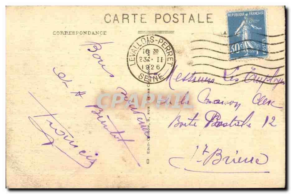 CPA Paris (I arr) La Sainte Chapelle — Verso