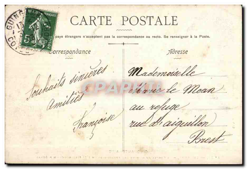 CPA Lourdes La grotte Au Moxent Des Apparitione — Verso