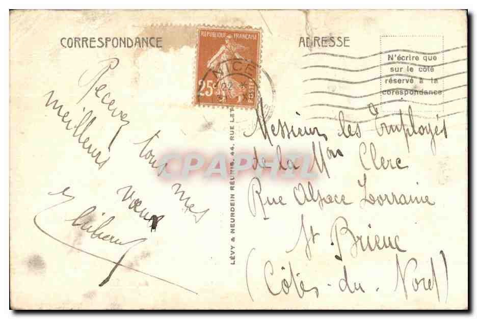 CPA La cote D Azur Oranger — Rückseite
