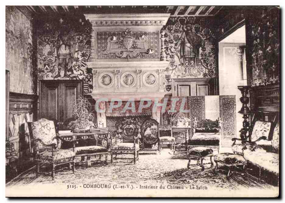 CPA Combourg (I et V) Interieur du chateau le Saion