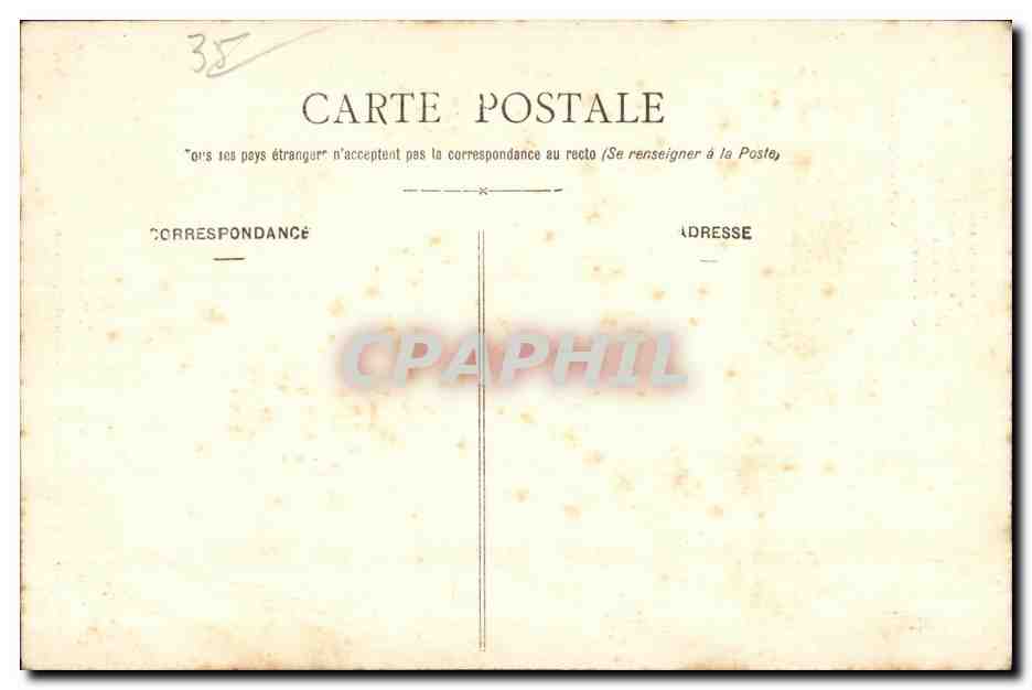 CPA Combourg (I et V) Le Chateau Tour du Croise et le Grand Escaller Chateau Feodal XIII siecle Chateaubrianty Passa — Rückseite
