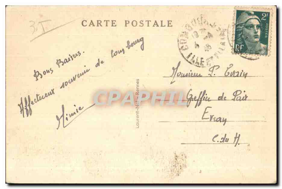 CPA Combourg Le Chateau ou l Auteur du Genie du Christianisme Chateaubriand sejourne pendant son enfance — Back