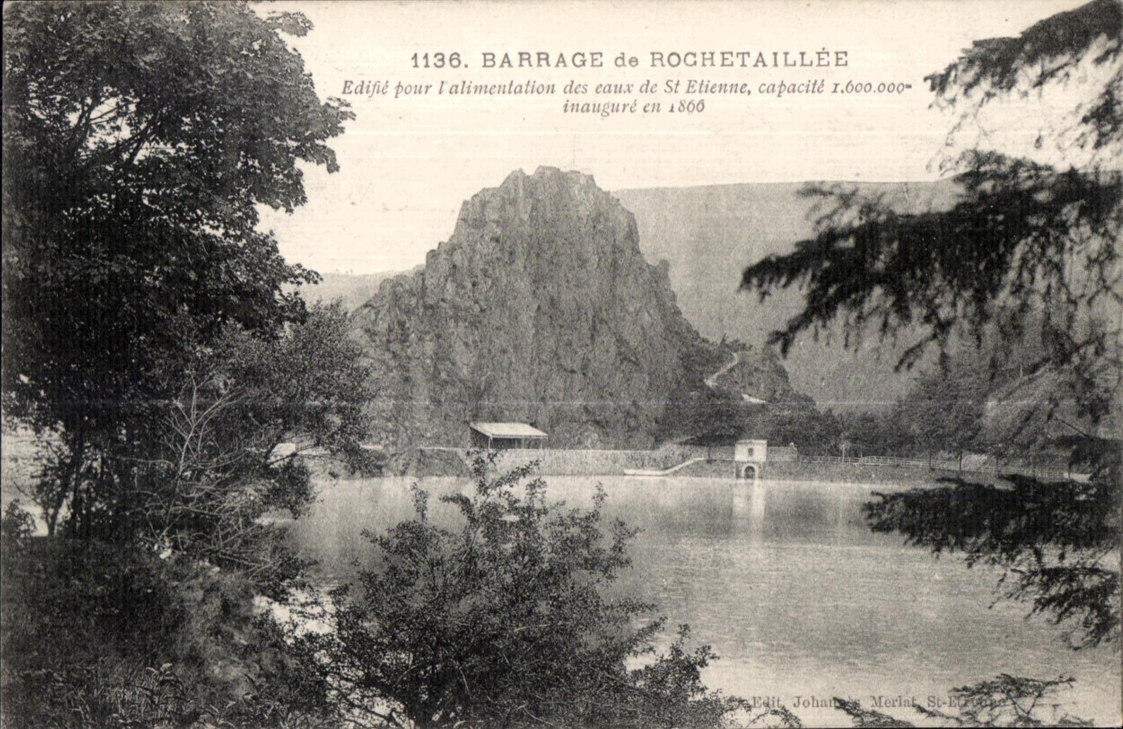 CPA Barrage de Rochetaillee Edifre Tour l alimentation des eaux de St Elienne