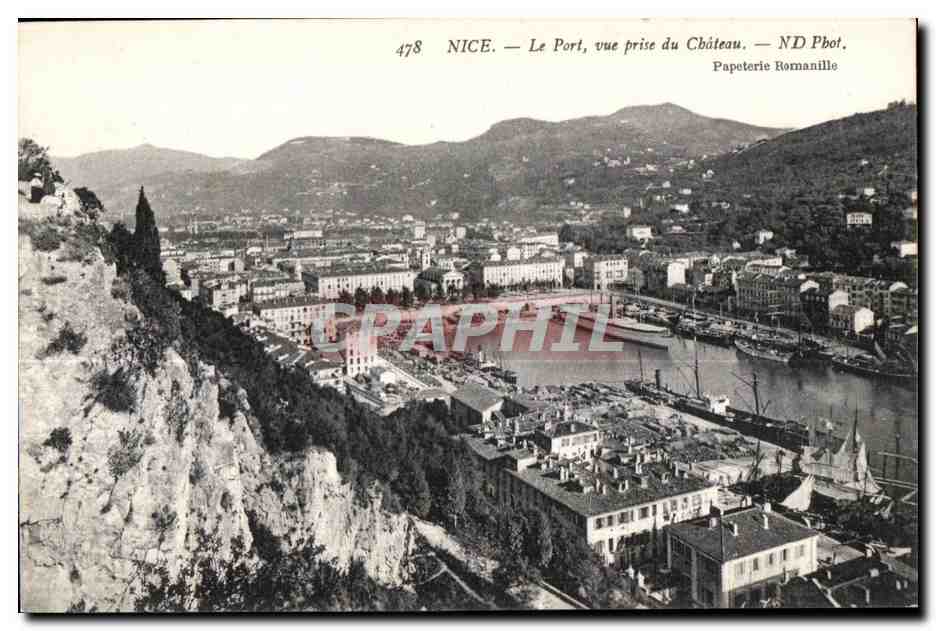 CPA Nice Le Port vue Prise du Chateau 