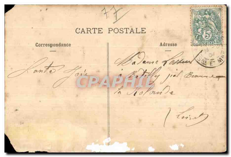 CPA Montereau Statue de Napoleon — Reverso