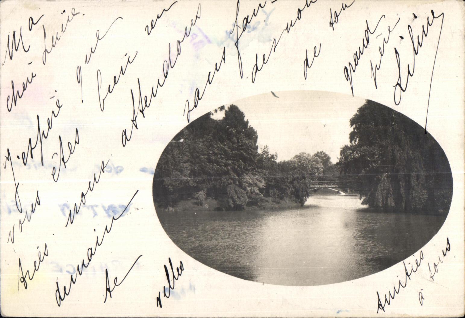 Activités à Vaux — vue du lac — éditeur non identifié - Anverso