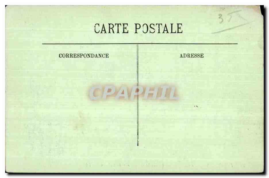 CPA Fougeres Le Chateau Le Guibe et la Tour du Gobelin — Verso