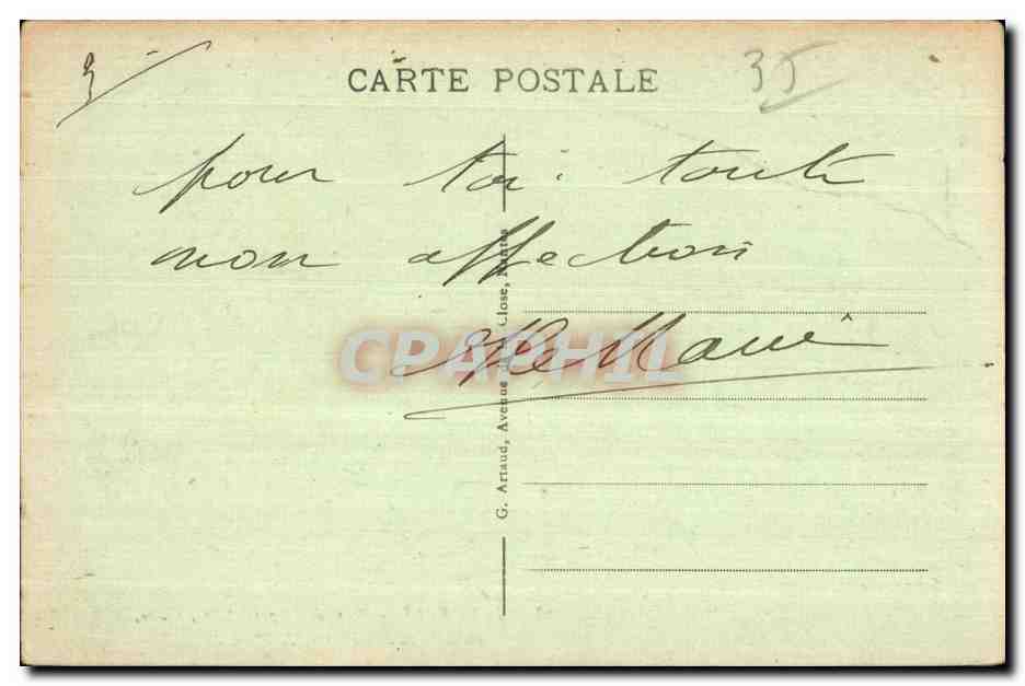 Fougères - Torres de Coigny y Mélu sine (siglo XIV) — editor G. Arnaud, n° 43 — Reverso