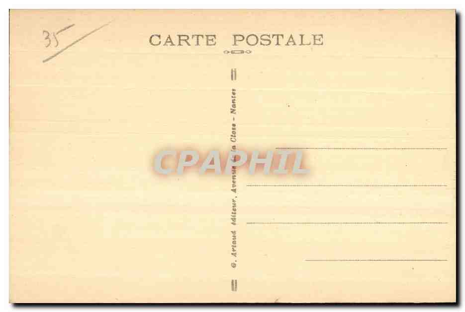 Castillo de Fougères — Ruinas de la primera capilla (siglo XI) — G. Artaud, Nantes — Reverso