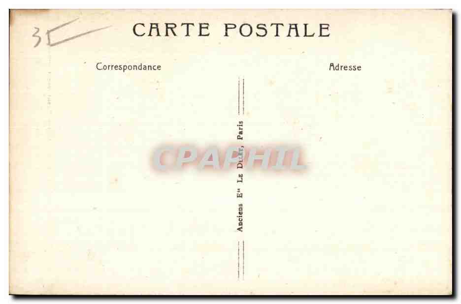 Fougères — Chiesa di San Sulpizio e Torre Raoul (prima della ristrutturazione) — d'après Potel — Verso