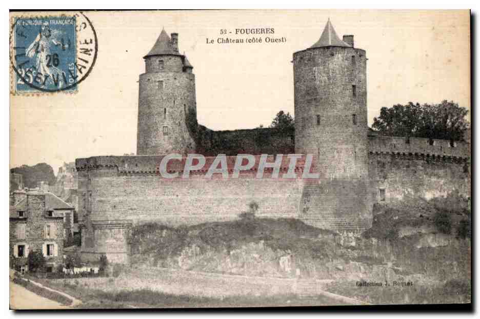Fougeres - Le Château (côté Ouest) — Collection J. Bornat