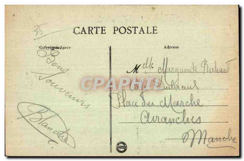 Fougeres - Le Château (côté Ouest) — Collection J. Bornat — Rückseite
