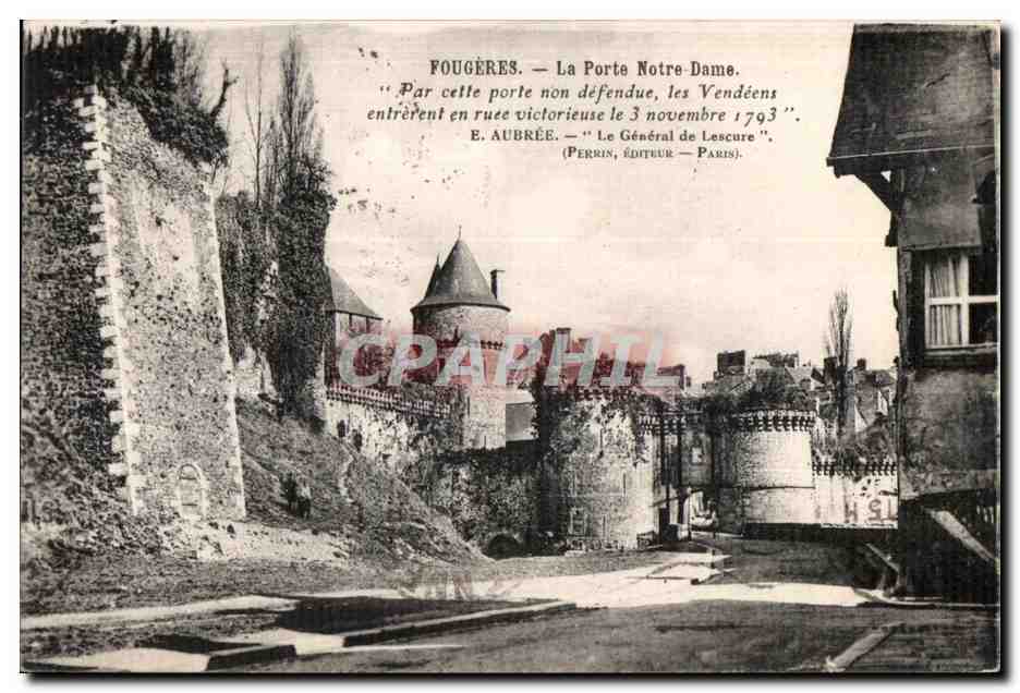 Fougères — De Poort Notre-Dame — Perrin, uitgever — Parijs