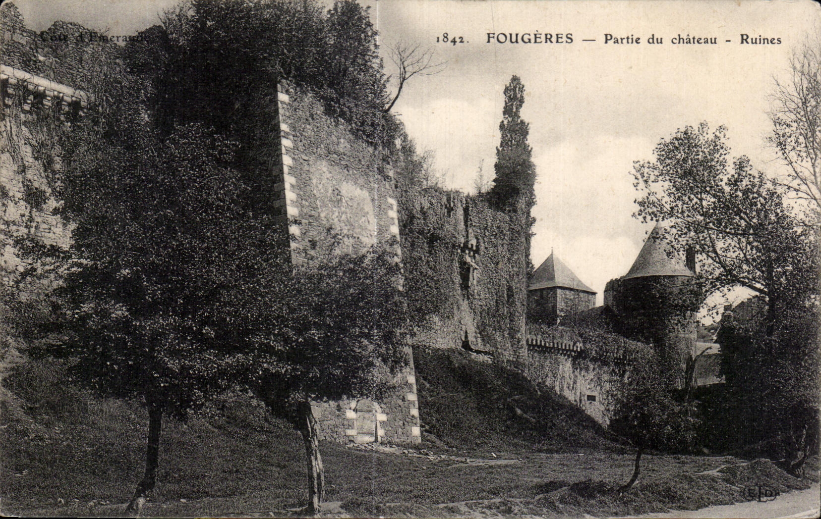 Fougères — Teil des Schlosses — Ruinen — Verleger: 1842