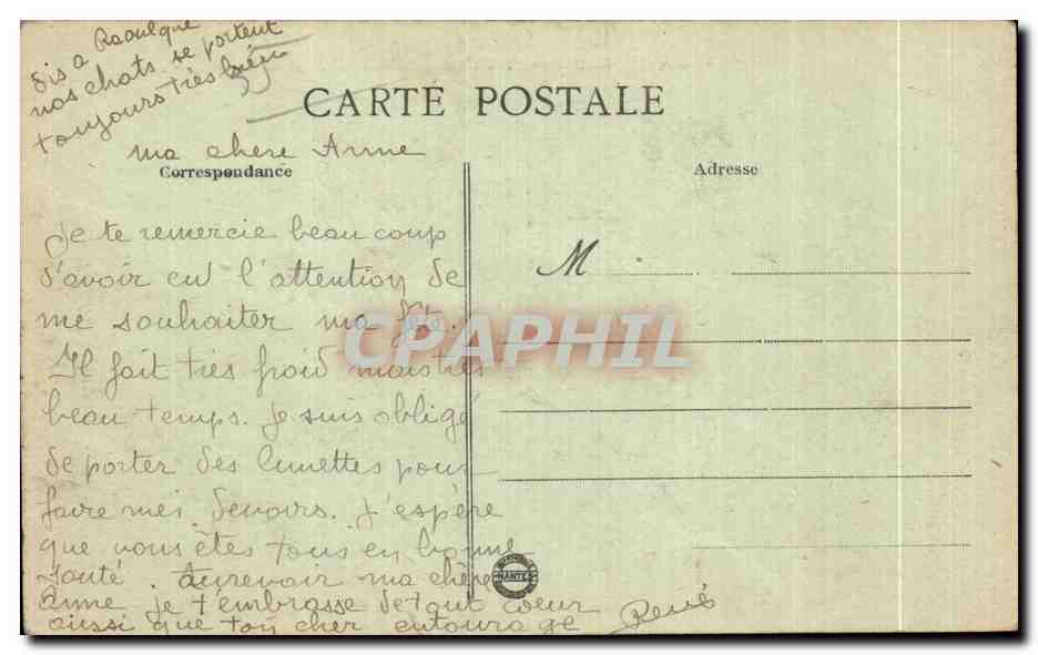 Fougères - Le Château - Tours Raoul, Surienne, Mélusine et des Gobelins — Collection J. Roguet — Verso