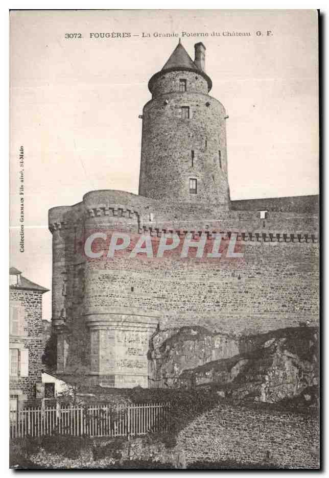 Fougères — La Grande Poterne du Château — G.F. — Collection Girmman, St-Malo