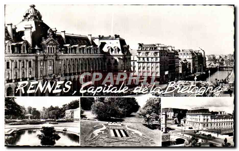 Rennes, Capitale de la Bretagne — CPA PHIL, n° de série non visible