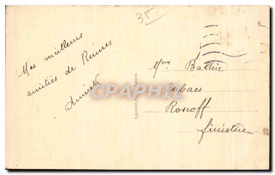 CPA Rennes Au Thabor Les Serres — Back