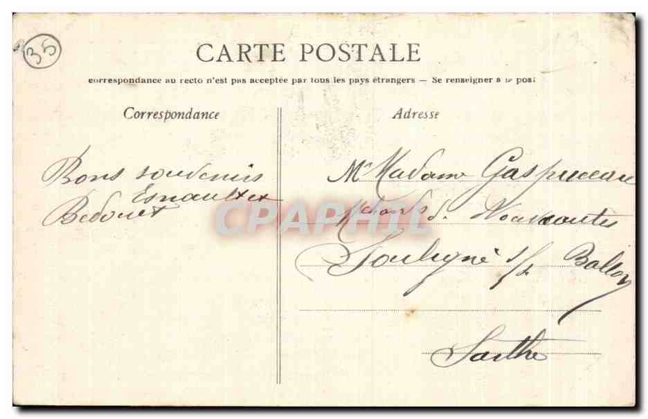 Jardin des Plantes à Rennes — serres du Jardin des Plantes — A.G. 11 — Rückseite
