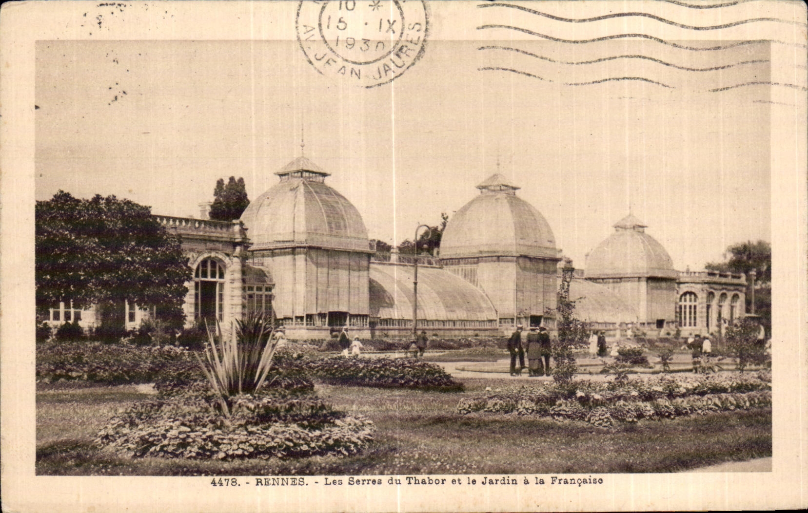CPA Rennes Les Serres du Thabor et le Jardin a la Francaise