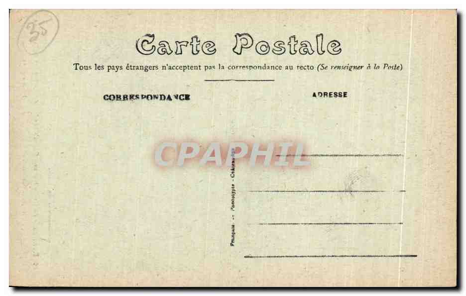 CPA Rennes Palais de Justice Gramd Chambre du Parlement de Bretagne Tapisseries des Gobelins Le combat des Trente — Rückseite
