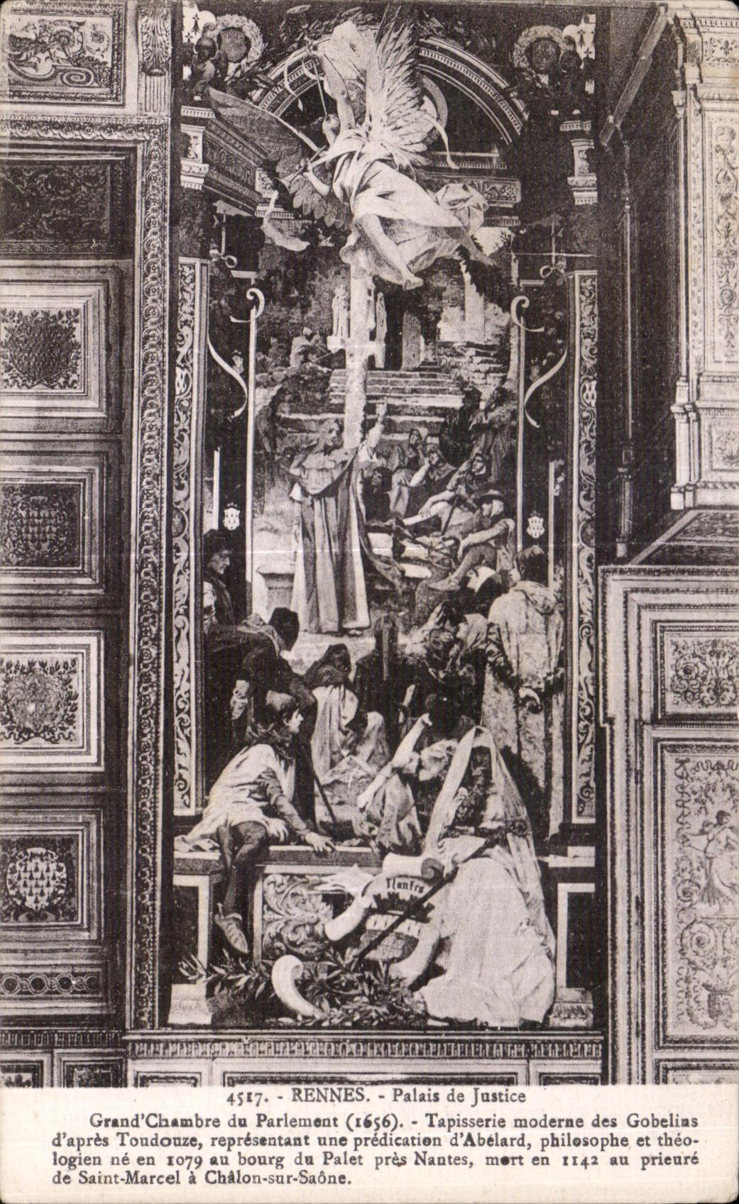 Grand'Chambre du Parlement — Tapisserie moderne des Gobelias représentant une prédication d'Abélard — Rennes