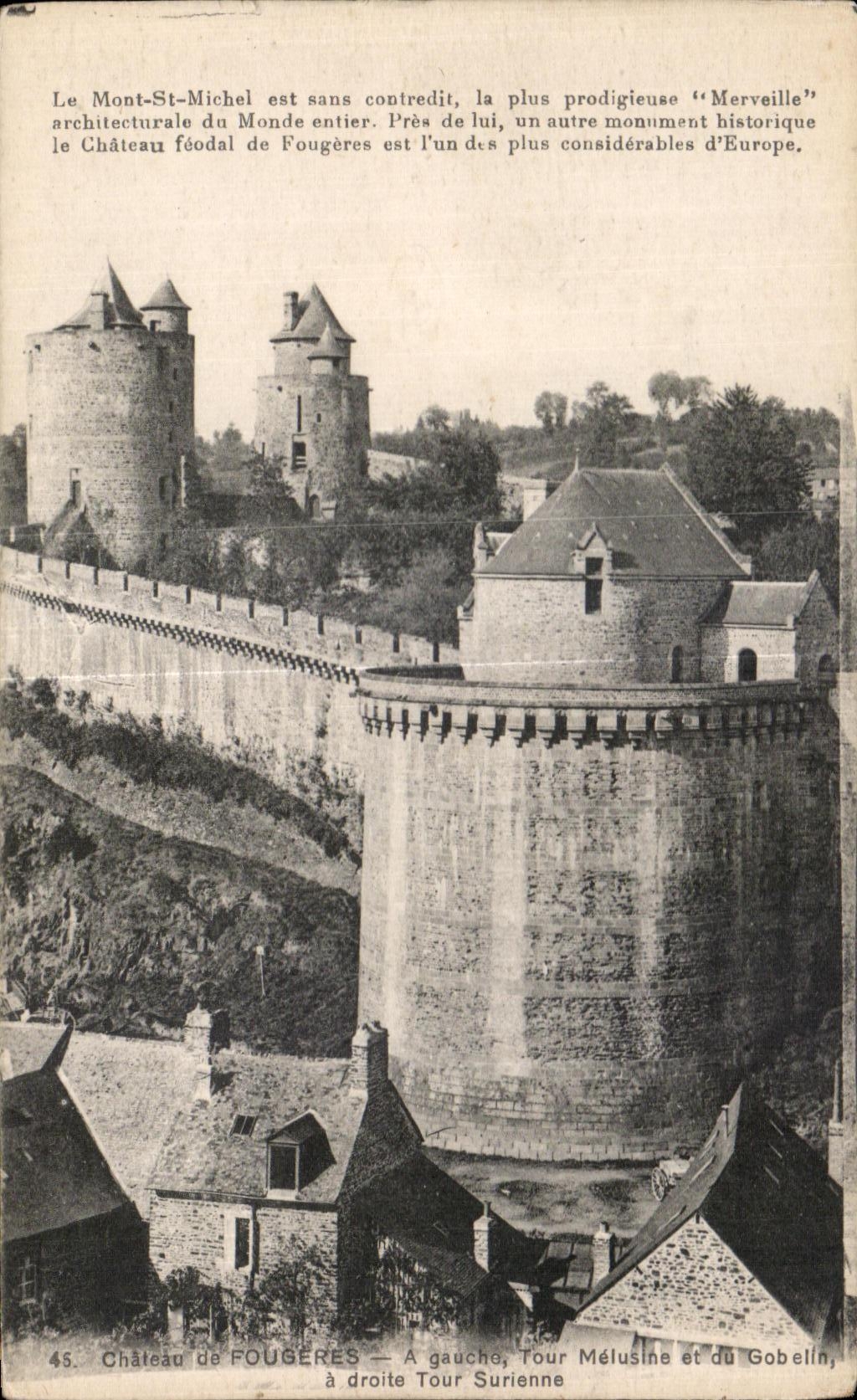 Château de Fougères — Tour Mélusine et Tour Gobelin