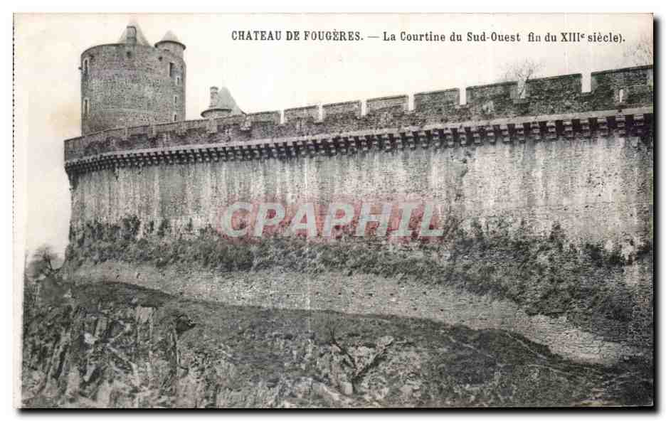 Château de Fougères — La Courtine du Sud-Ouest (fin du XIIIe siècle)