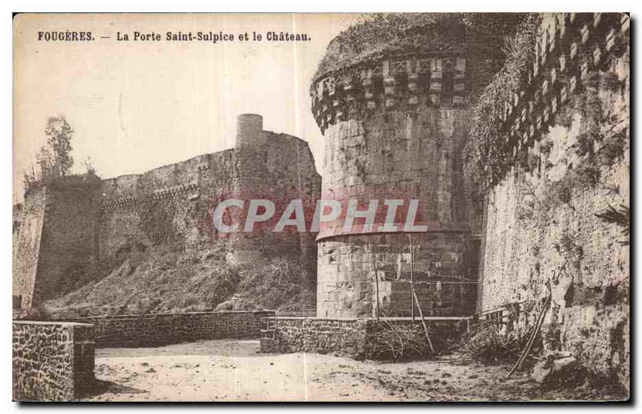CPA Fougeres La Porte Saint Sulpice et le Chateau