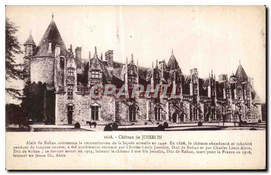 Château de Josselin — reconstruction et histoire — éditeur Laurent de Rennes, n° 56